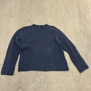 Vintage america ramie blend chunky cableknit fishermen sweater